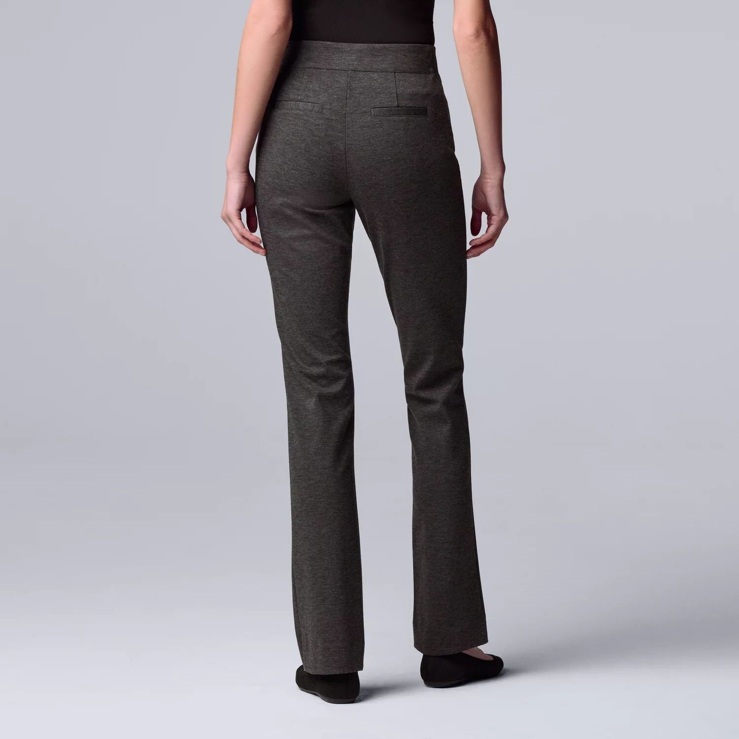

Женские брюки Simply Vera Vera Wang с высокой посадкой и понте Bootcut без застежки Simply Vera Vera Wang