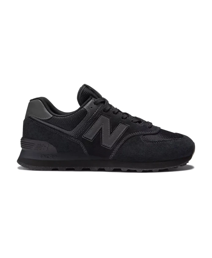 

Замшевые сетчатые кроссовки стильного дизайна New Balance, черный
