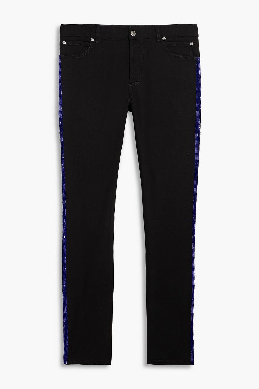 

Джинсы узкого кроя из денима, украшенные кристаллами BALMAIN, черный