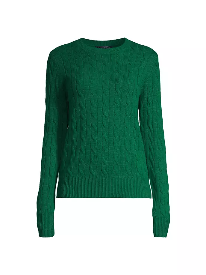 Кашемировый свитер косой вязки Vineyard Vines, цвет turf green