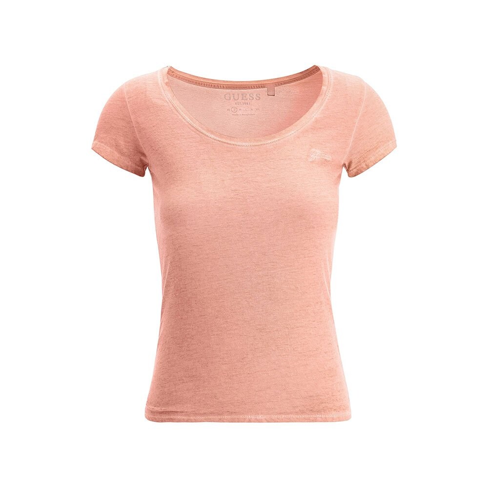 

Футболка с коротким рукавом Guess Logo Scoop, розовый