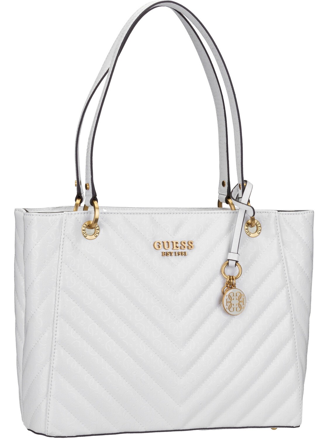 

Сумка шоппер Guess Jania Noel Tote, белый