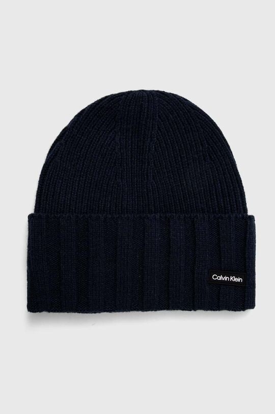 

Шерстяная шапка Calvin Klein, темно-синий