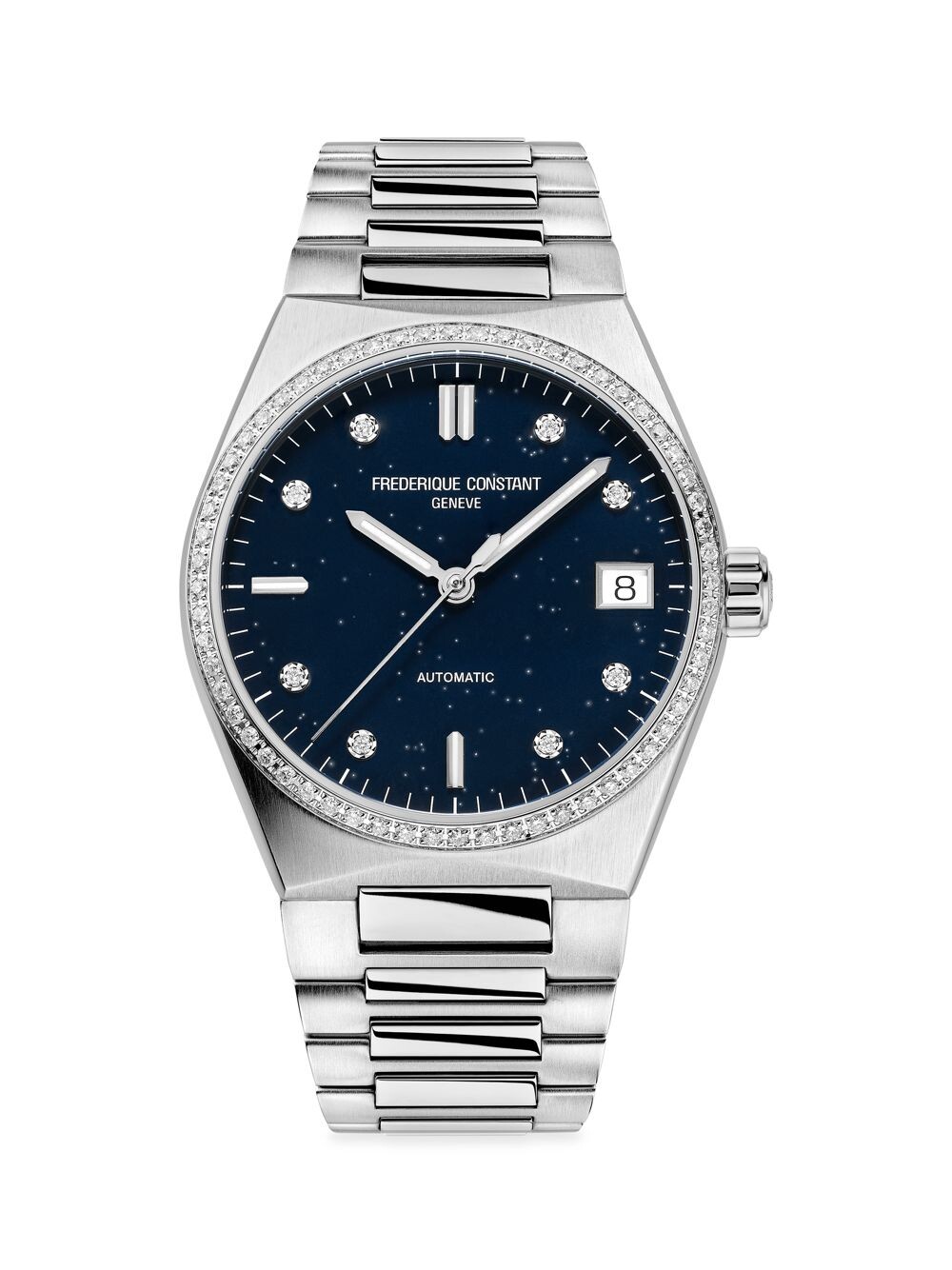

Часы Highlife с браслетом из нержавеющей стали и бриллиантов Frederique Constant, зеленый