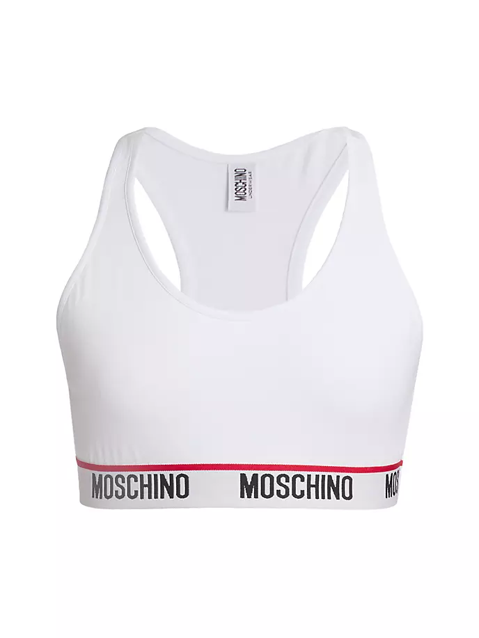 

Спортивный бюстгальтер с логотипом Core Moschino, белый