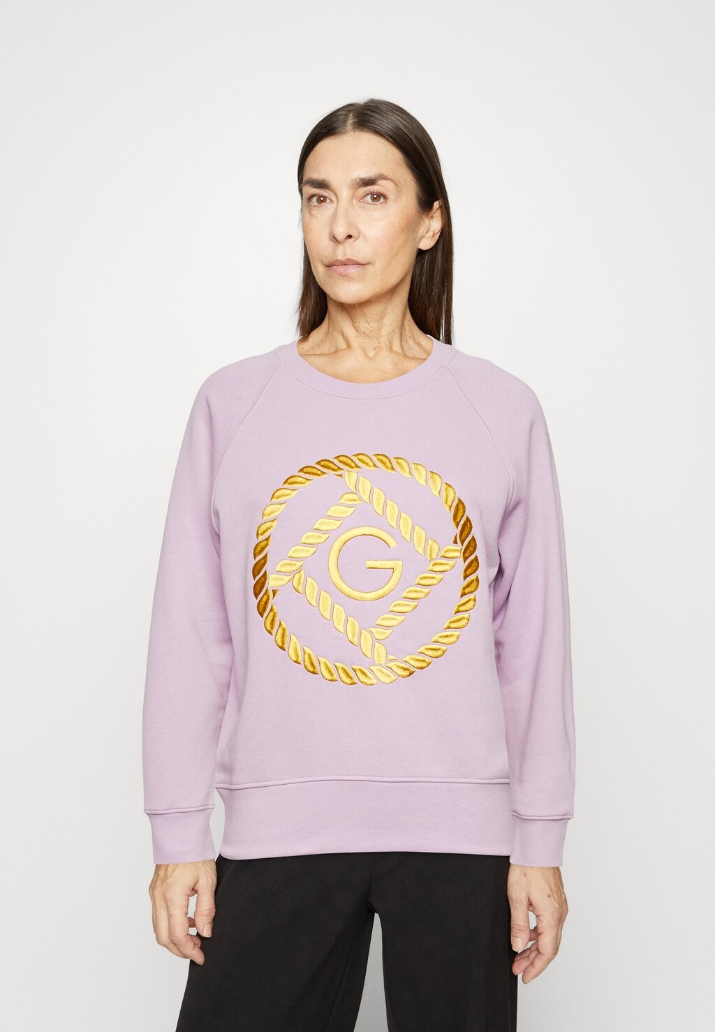 

Толстовка GANT Rope Icon Neck, успокаивающий сиреневый, Фиолетовый;серый