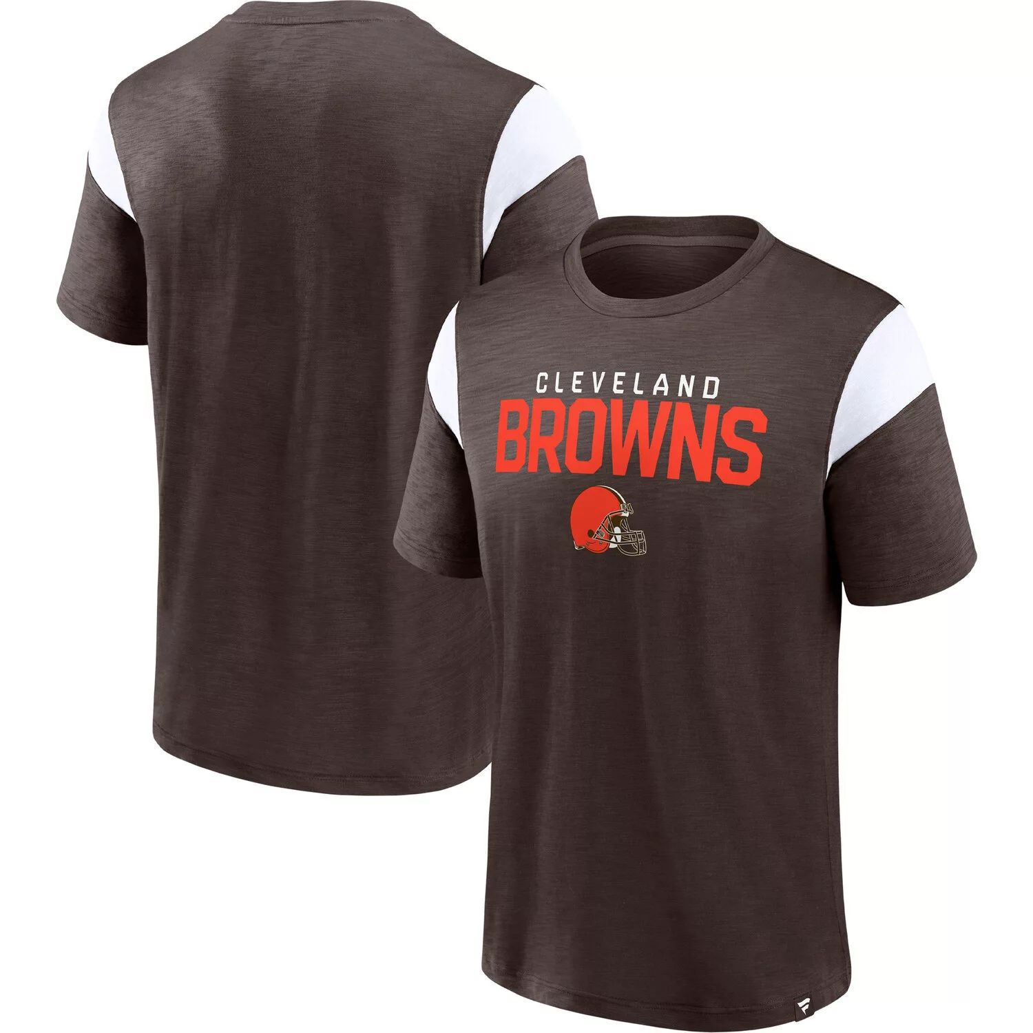 

Мужская коричневая футболка с логотипом Cleveland Browns Home Stretch Team Fanatics, Коричневый, Мужская коричневая футболка с логотипом Cleveland Browns Home Stretch Team Fanatics