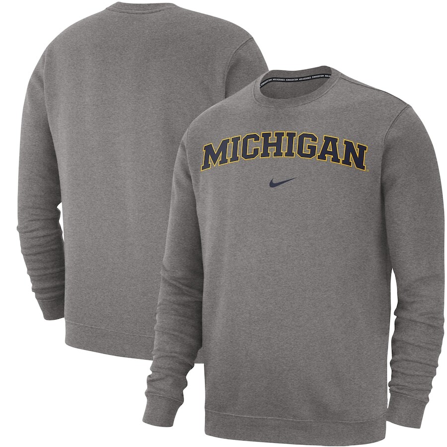 

Толстовка Nike Michigan Wolverines, серый