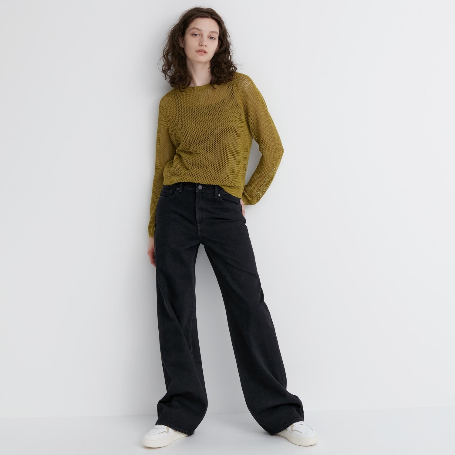 

Джинсы бэгги Uniqlo, темно-серый