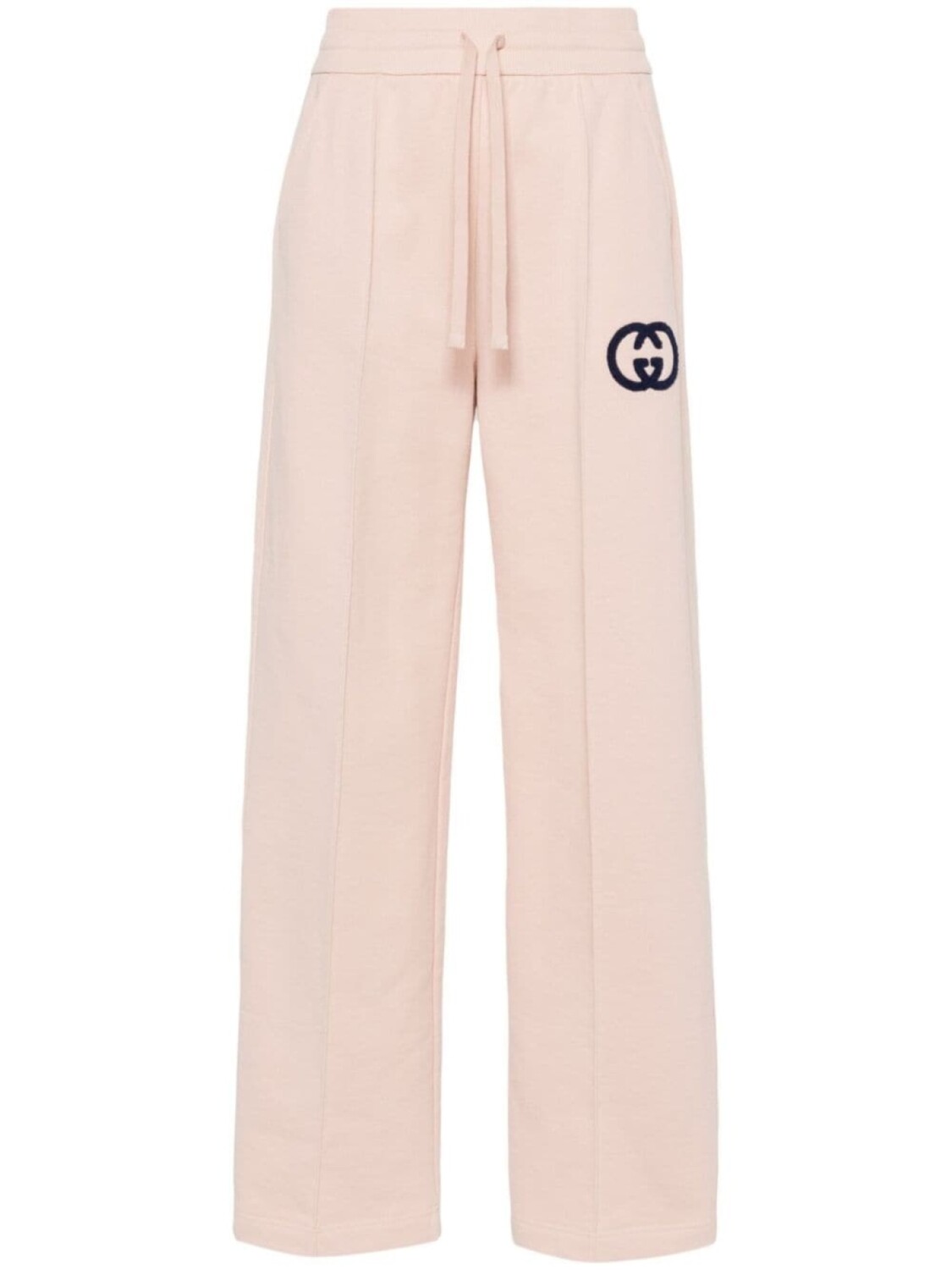 

Gucci брюки из джерси с логотипом Interlocking G, розовый