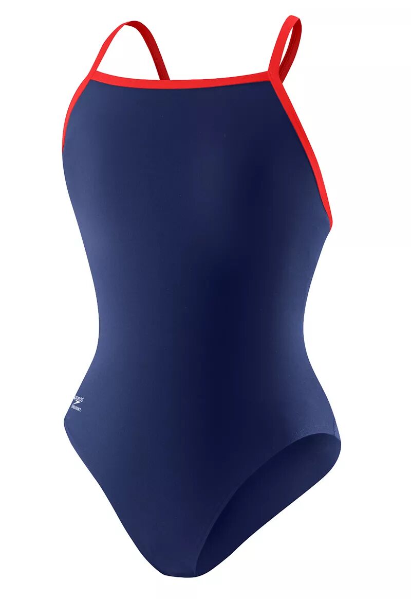 Женский тренировочный купальник Flyback Endurance+ Speedo, темно-синий/красный