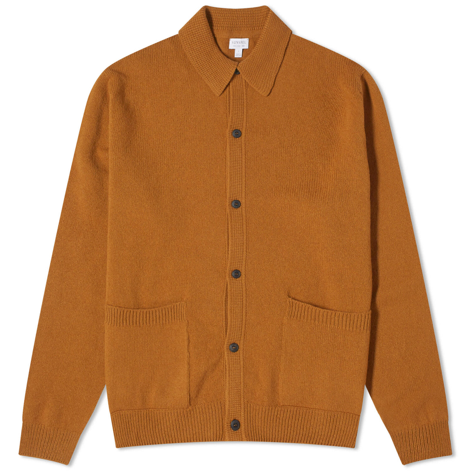 

Куртка Sunspel Lambswool Knit, цвет Dark Camel