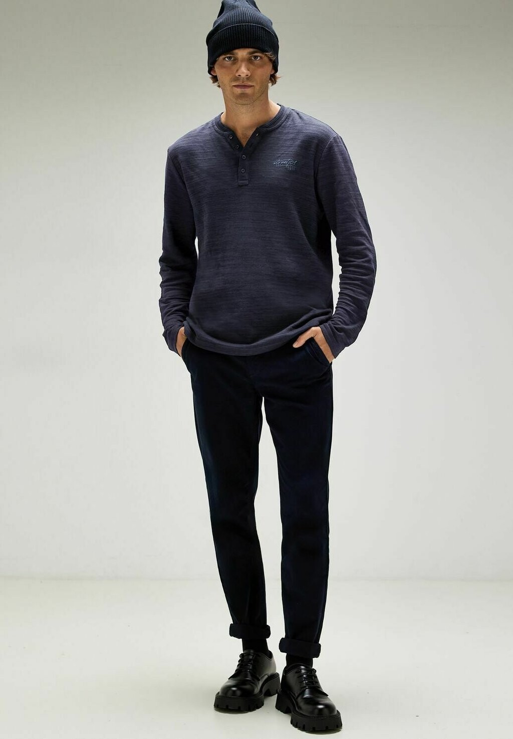 

Рубашка с длинным рукавом Street One MEN, цвет blau