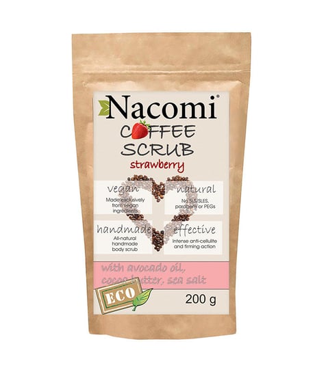 Сухой кофейный скраб для тела Клубника, 200 г Nacomi, Coffee Scrub