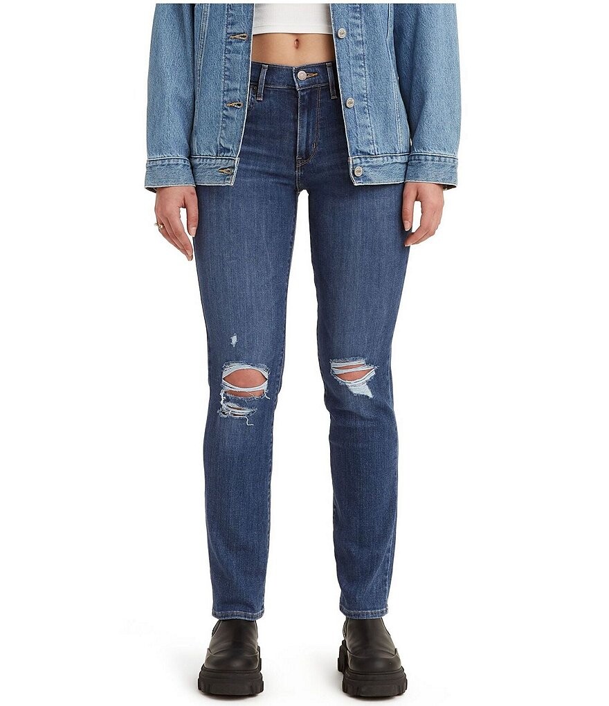 

Джинсы прямого кроя с высокой посадкой Levi's 724, синий
