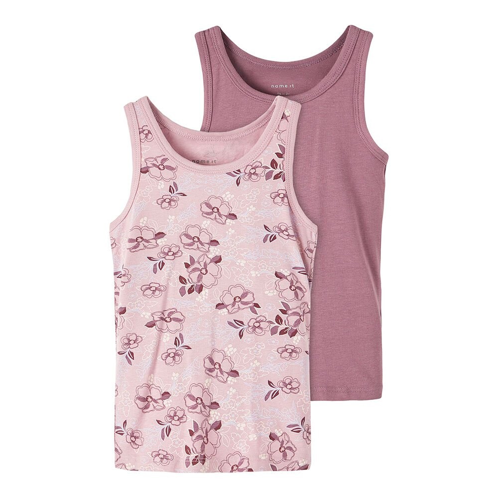

Базовый слой без рукавов Name It Arctic Flowers, розовый