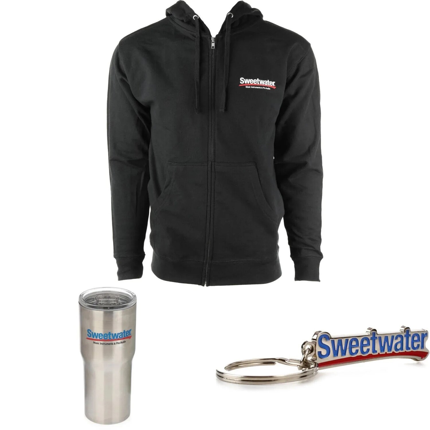 

Подарочный комплект толстовки с капюшоном на молнии во всю длину Sweetwater "Bolt Mic" - XXX-Large