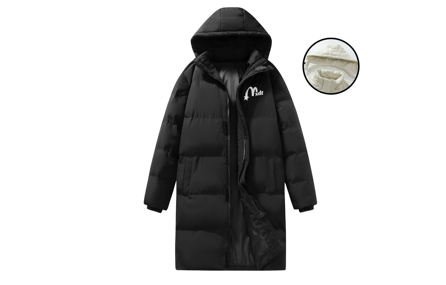 

Стеганая куртка унисекс Mxdt, Off-white (бесплатная толстовка)