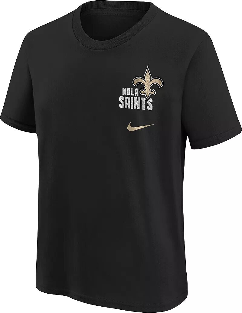 

Черная футболка Nike Youth New Orleans Saints со слоганом на спине