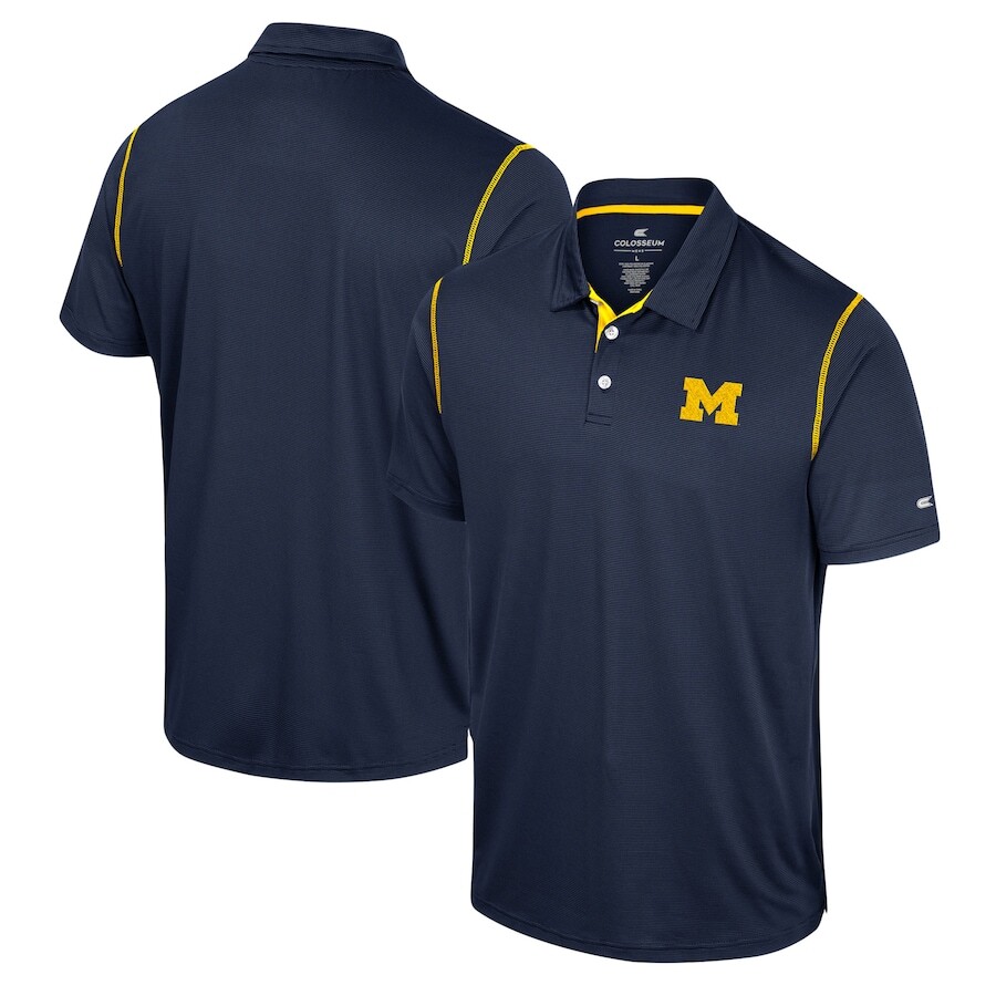 

Поло с коротким рукавом Colosseum Michigan Wolverines, нави