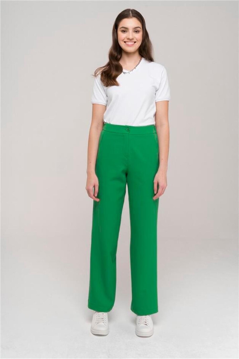 

Брюки прямого кроя Barka Elastic Waist, зеленые 7558 Olcay, зеленый