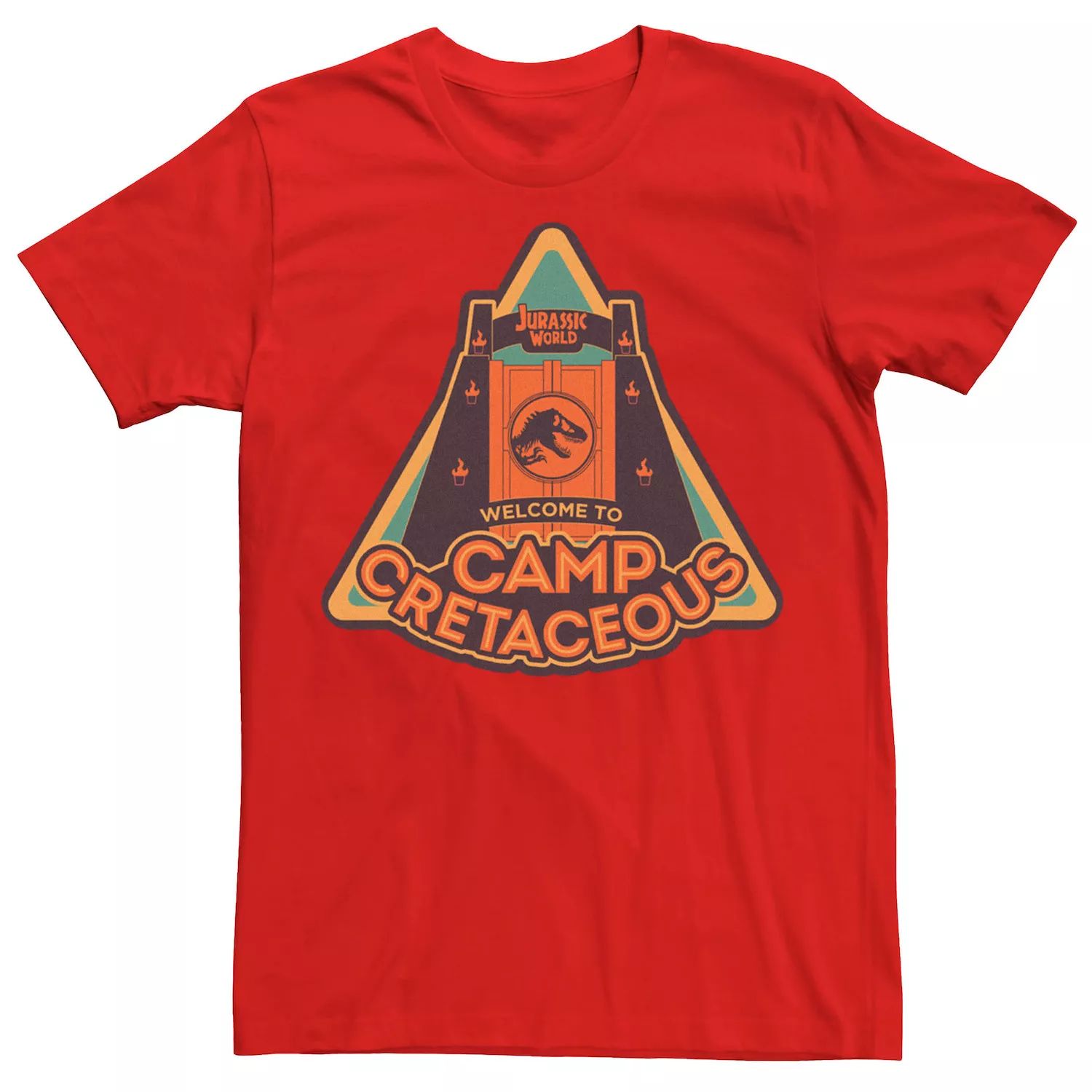 Мужская футболка Jurassic World: Camp Melaceous Welcome Gates Licensed Character