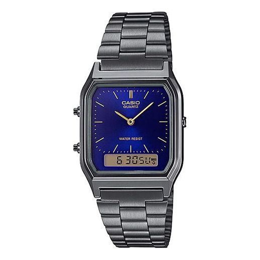 

Часы CASIO Quartz Stainless Steel Strap Waterproof Unisex Mens Blue Analog/Digital Combo, синий