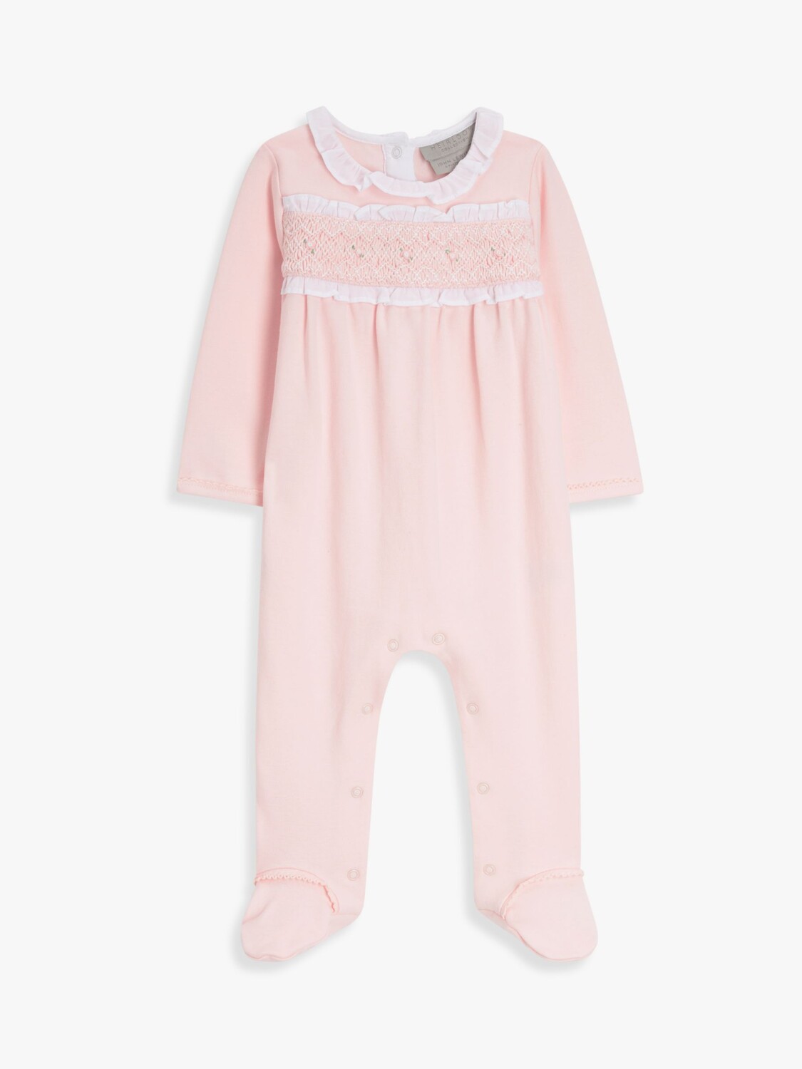 

Розовый комбинезон со сборками из хлопковой оборки John Lewis из коллекции Baby Pima, розовый слип