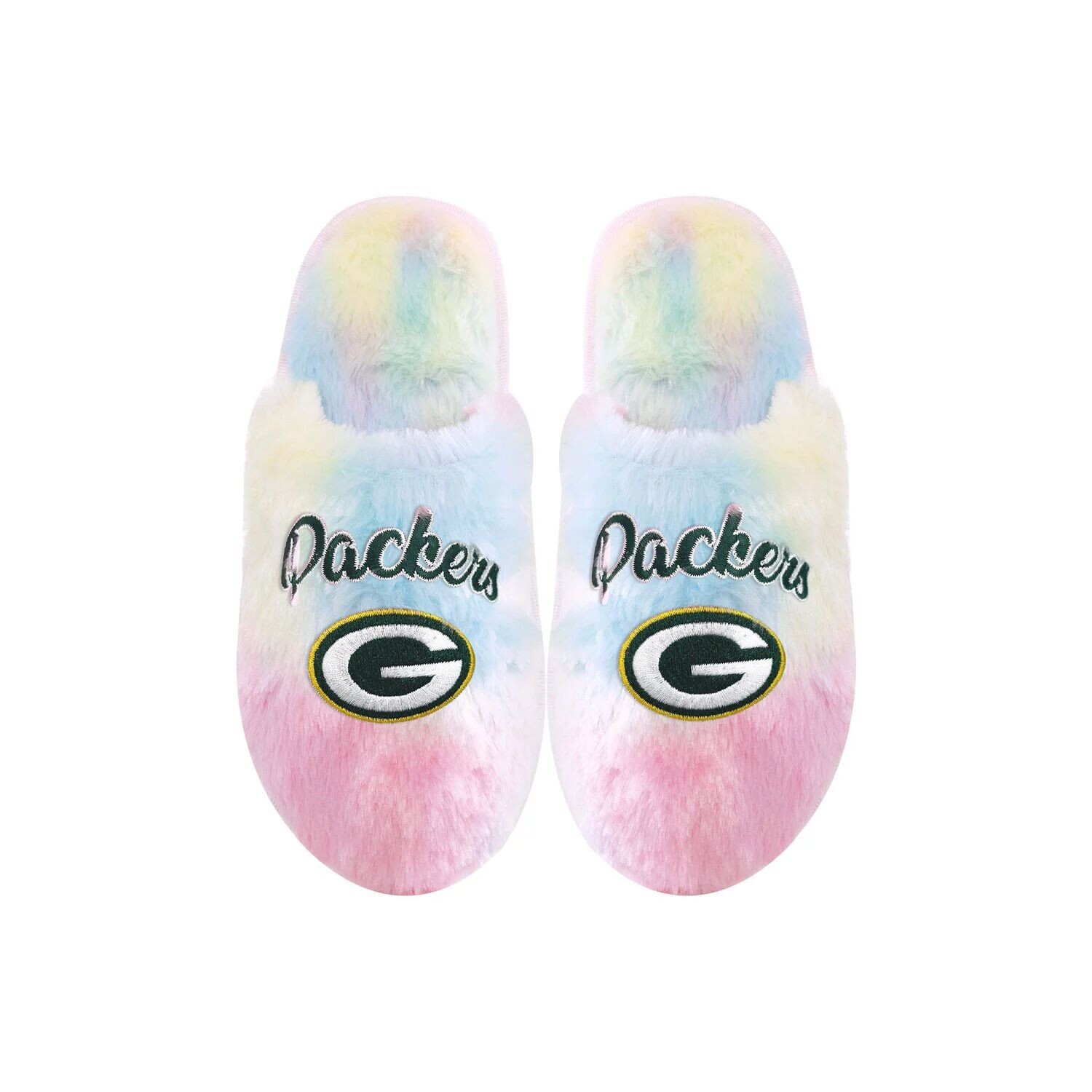 

Молодежные тапочки FOCO Green Bay Packers с надписью Rainbow Script Unbranded