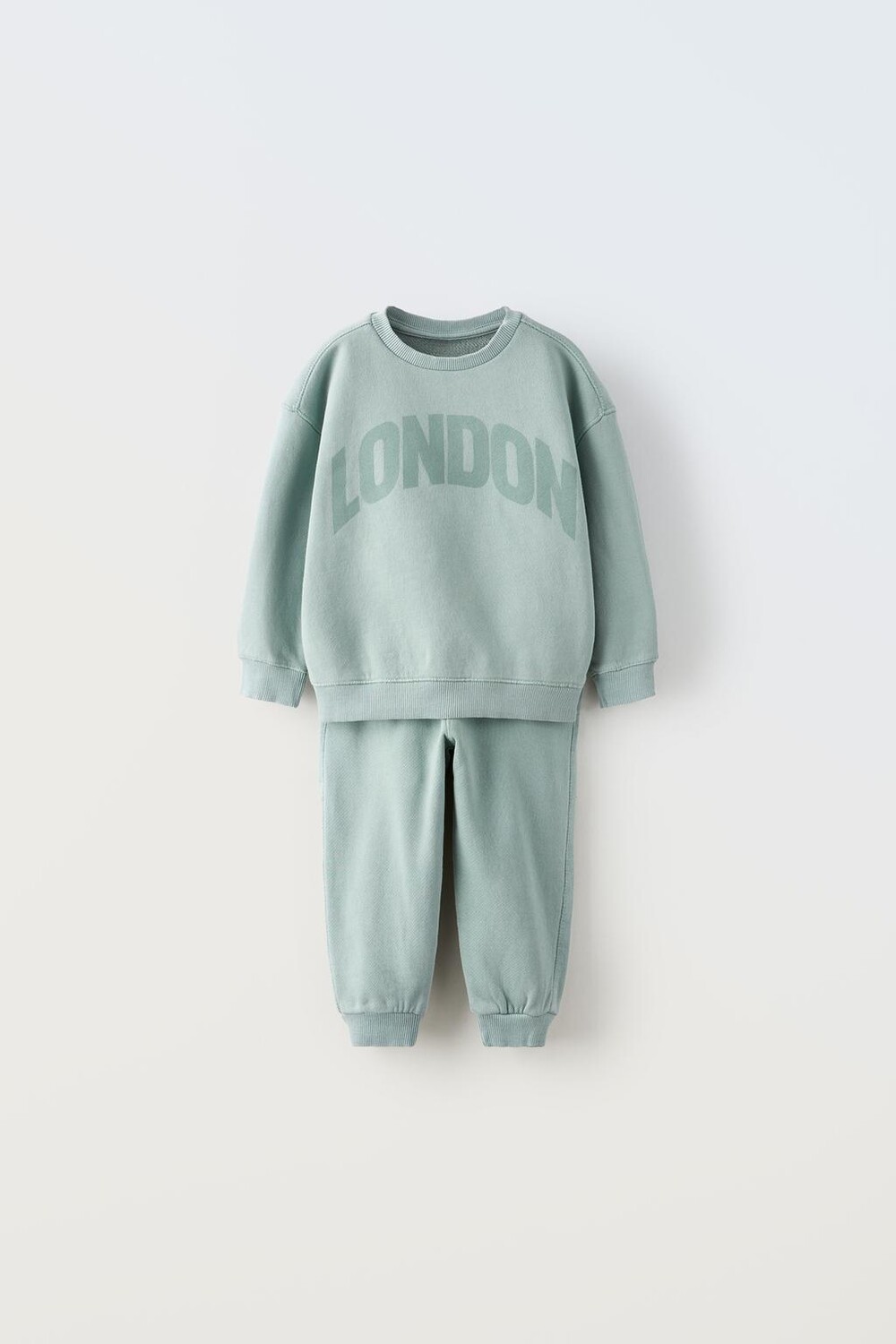 

Коорд. плюшевая худи и брюки ZARA, светло-синий