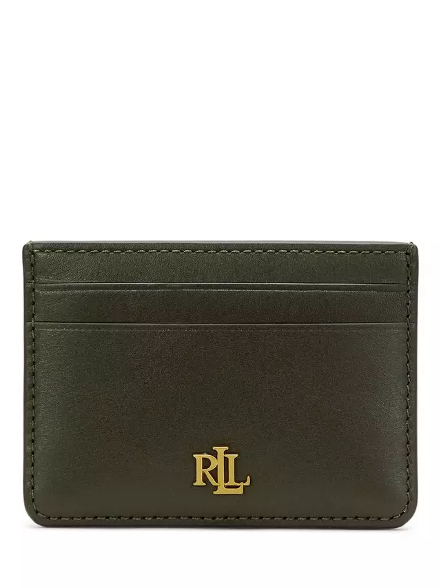 

Картхолдер Ralph Lauren Lauren Ralph Lauren Leather Slim, цвет dark olive