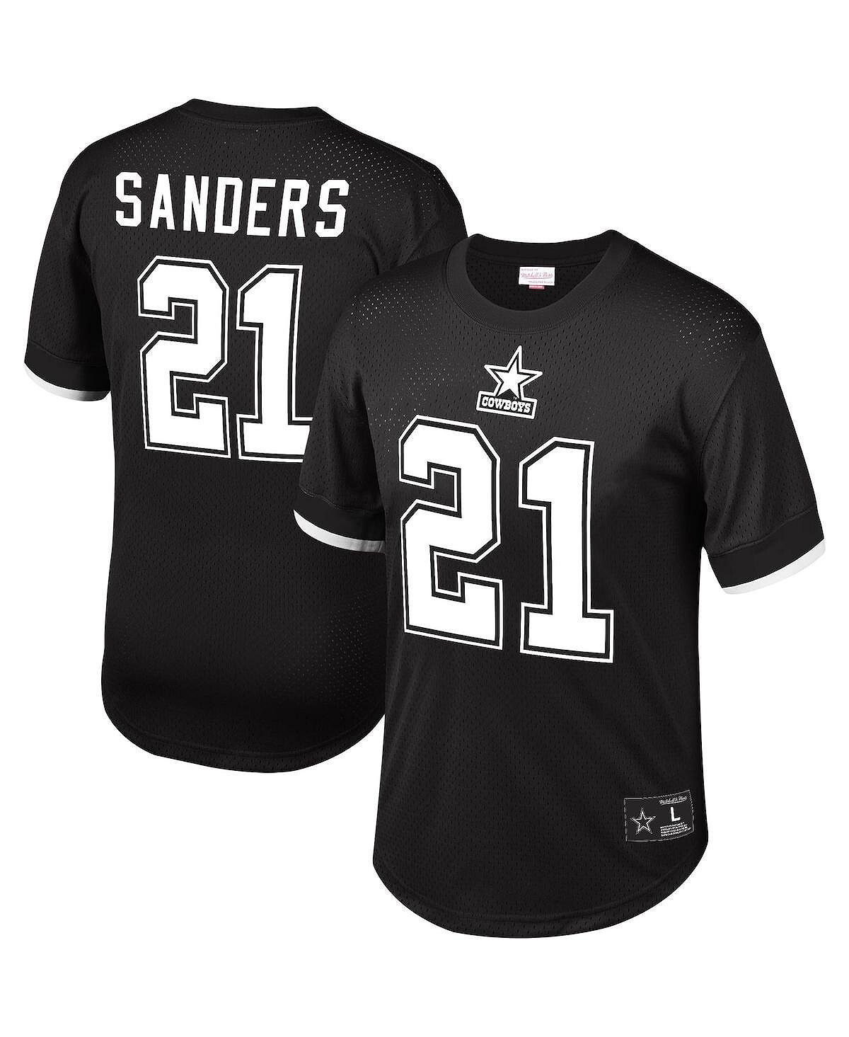 

Мужская футболка Deion Sanders Black Dallas Cowboys с именем и номером игрока в отставке Mitchell & Ness