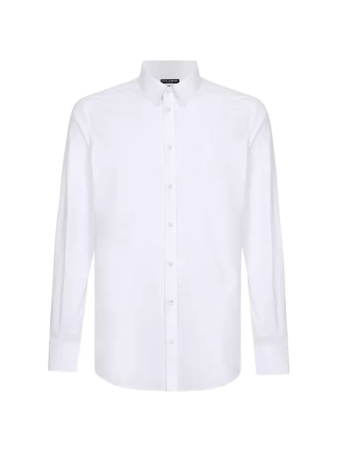 

Рубашка из поплина на пуговицах спереди Dolce&Gabbana, цвет bianco ottico