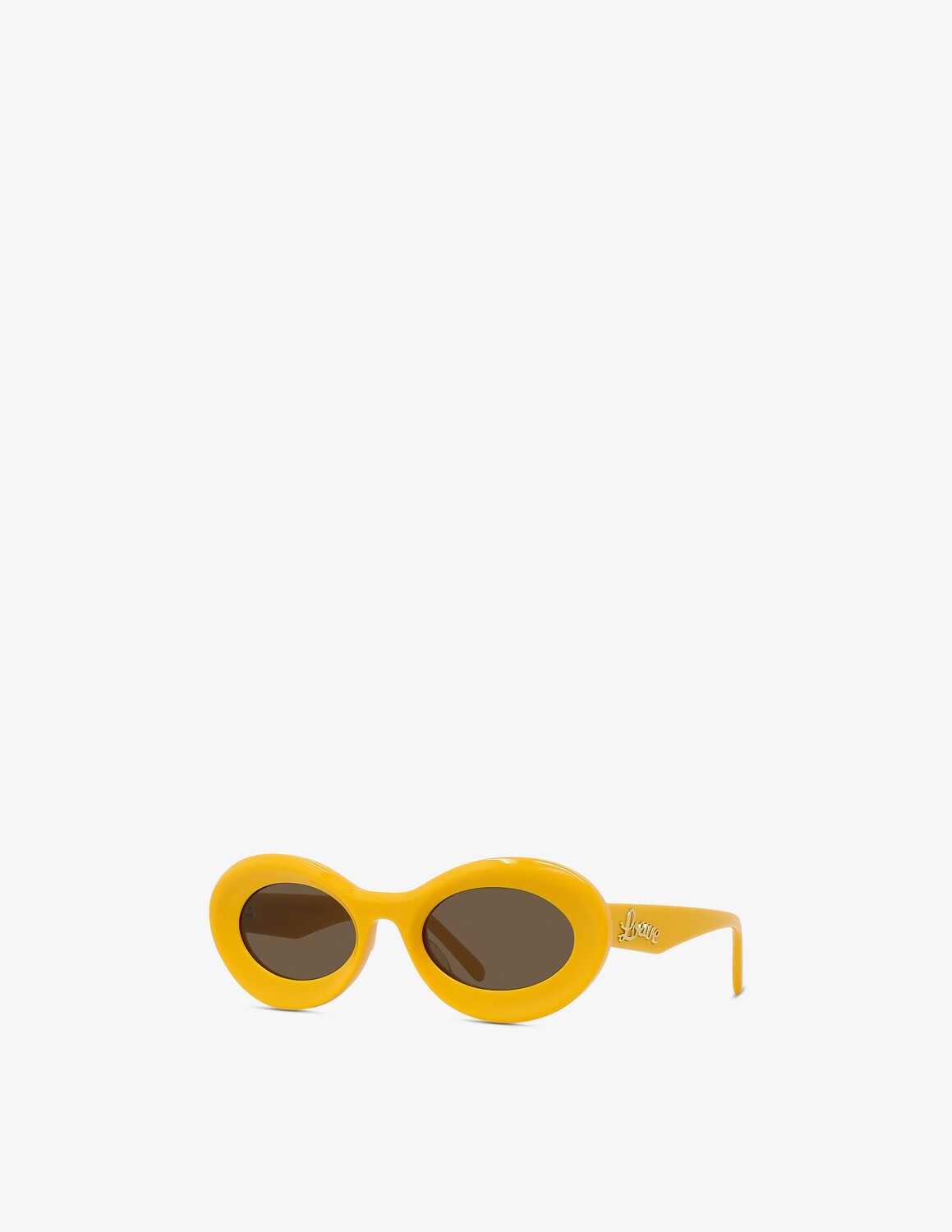 

Овальные солнцезащитные очки LW40110U LOEWE, цвет Shiny Yellow / Brown