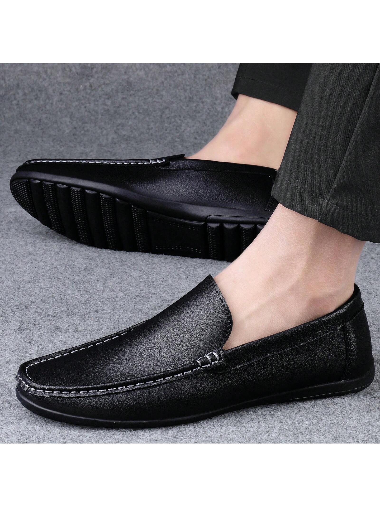 Мужские лоферы, повседневная обувь на плоской подошве, черный кроссовки женские с открытым носком повседневная обувь лоферы на плоской подошве уличная мягкая легкая прогулочная обувь