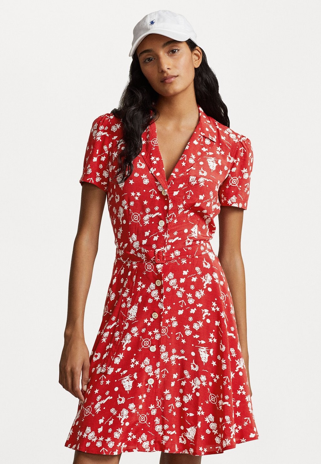 

Платье-рубашка Hampton Short Sleeve Day Dress Polo Ralph Lauren, цвет nautical conversational