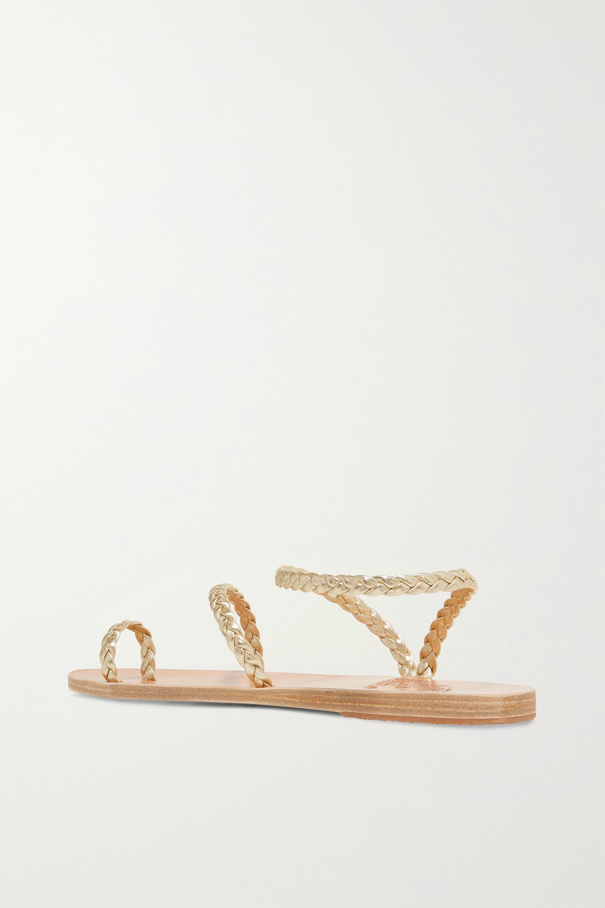 сандалии zara wedge sandals with straps золотой ANCIENT GREEK SANDALS сандалии Eleftheria с плетением из металлизированной кожи, золото