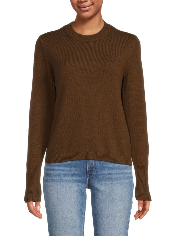 

Свитер с круглым вырезом из смесовой шерсти Vince, цвет Chestnut