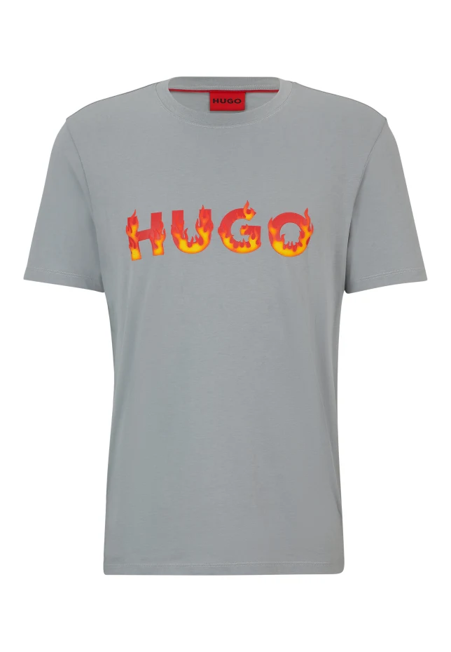 Футболка danda стандартного кроя Hugo, серый черная футболка с пламенем hugo danda hugo red