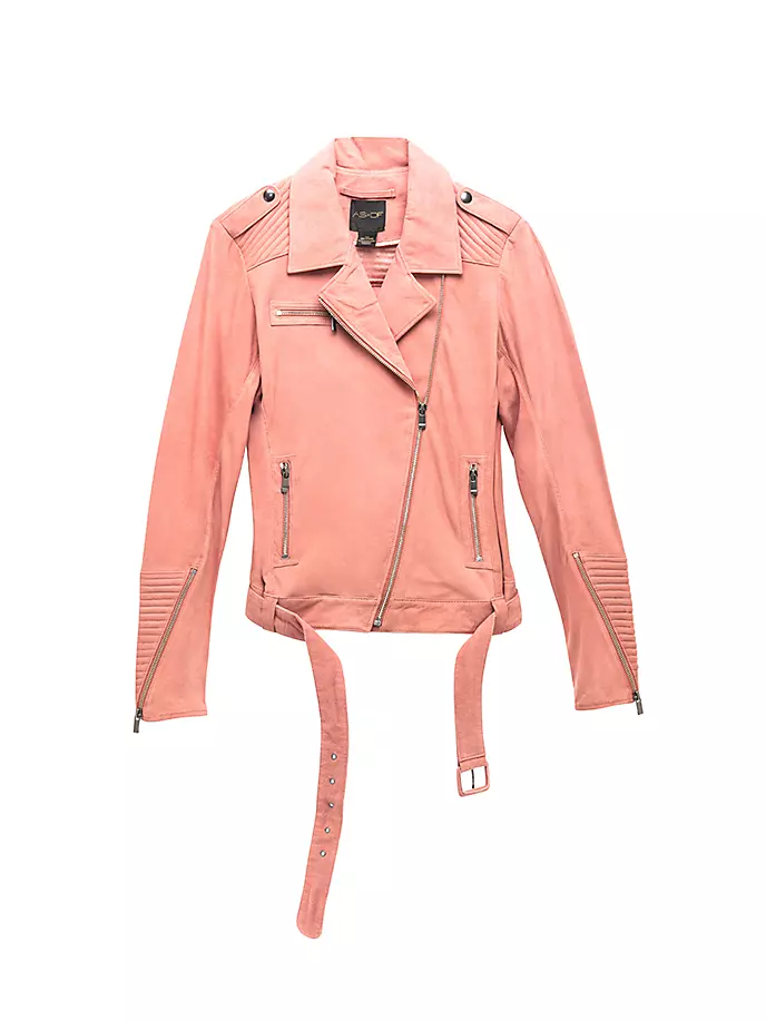 

Кожаная куртка London Moto As By Df, цвет english rose