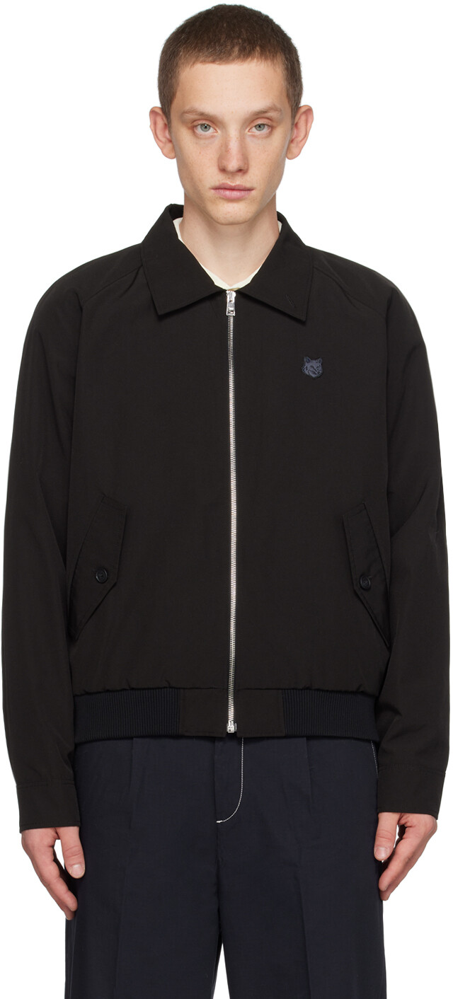 

Черная куртка Харрингтон Maison Kitsune, Черный