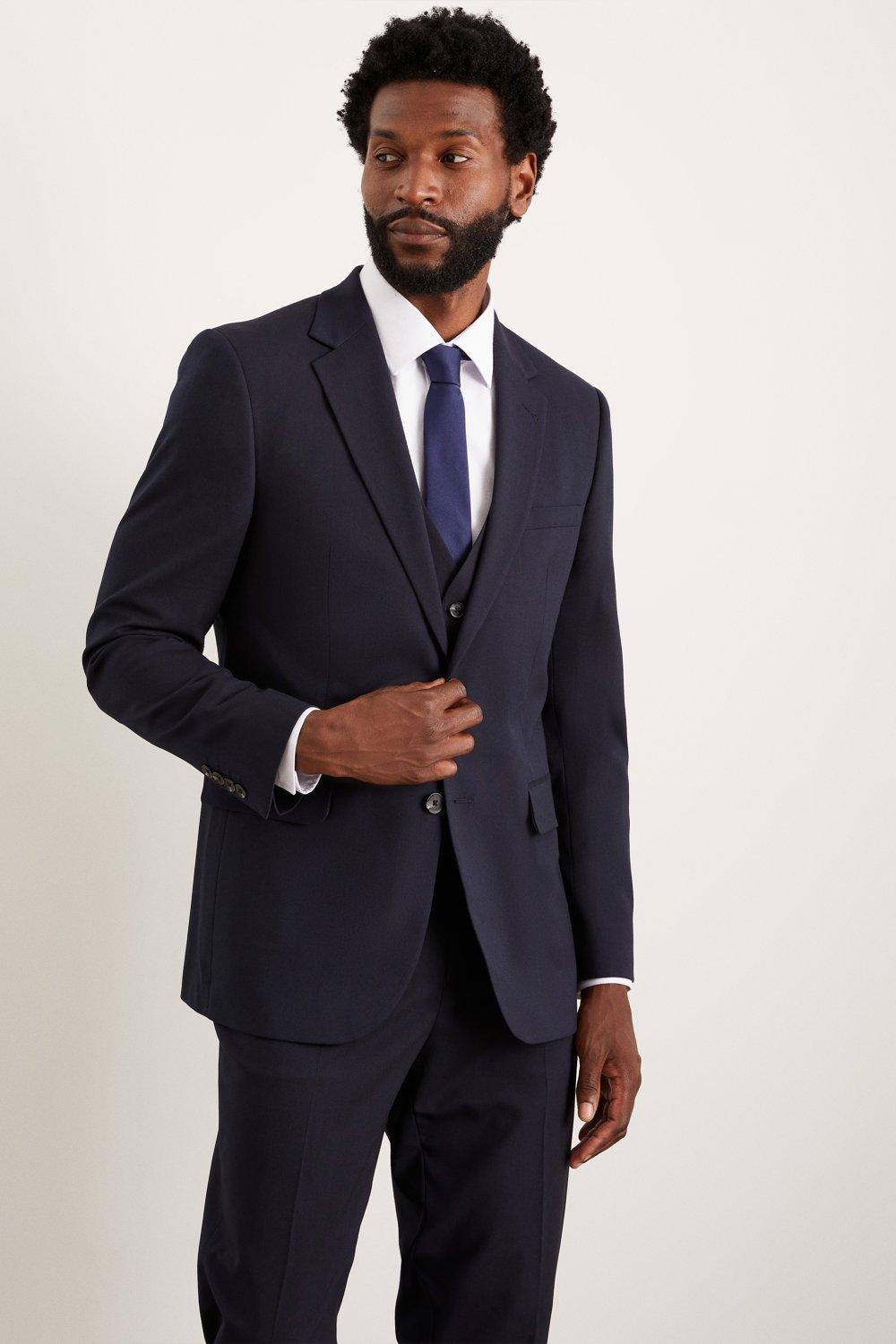 Темно-синяя костюмная куртка Tailor Fit Essential Burton, темно-синий пиджак uniqlo relaxed fit tailored коричневый