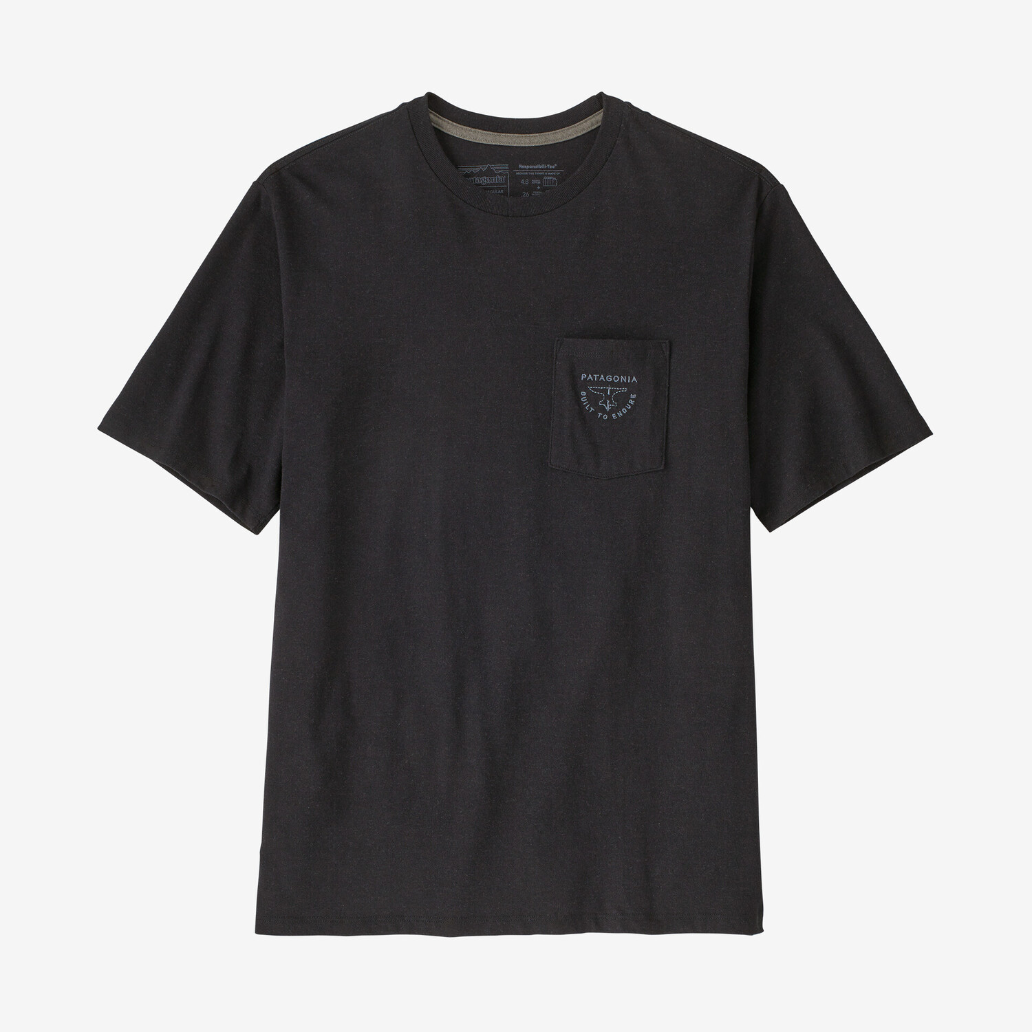 

Мужская ответственная футболка с карманом Forge Mark Crest Patagonia, черный