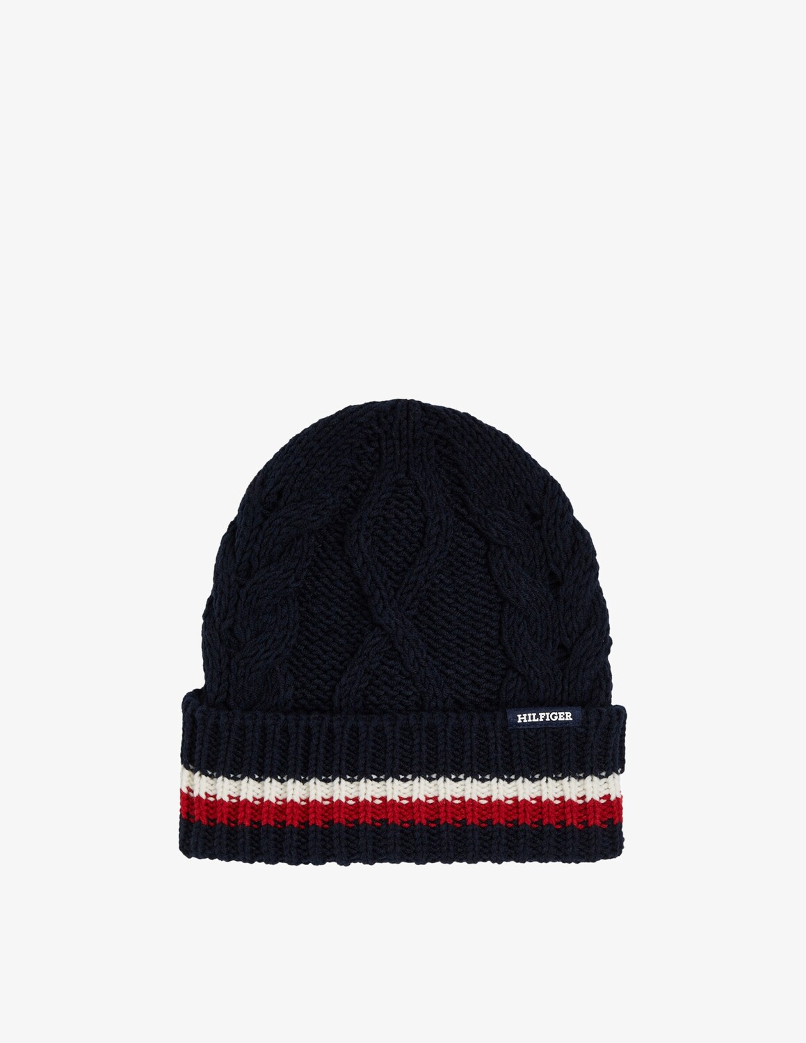 

Шапка крупной вязки монотипия Tommy Hilfiger, синий