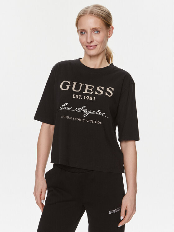 

Футболка свободного покроя Guess, черный