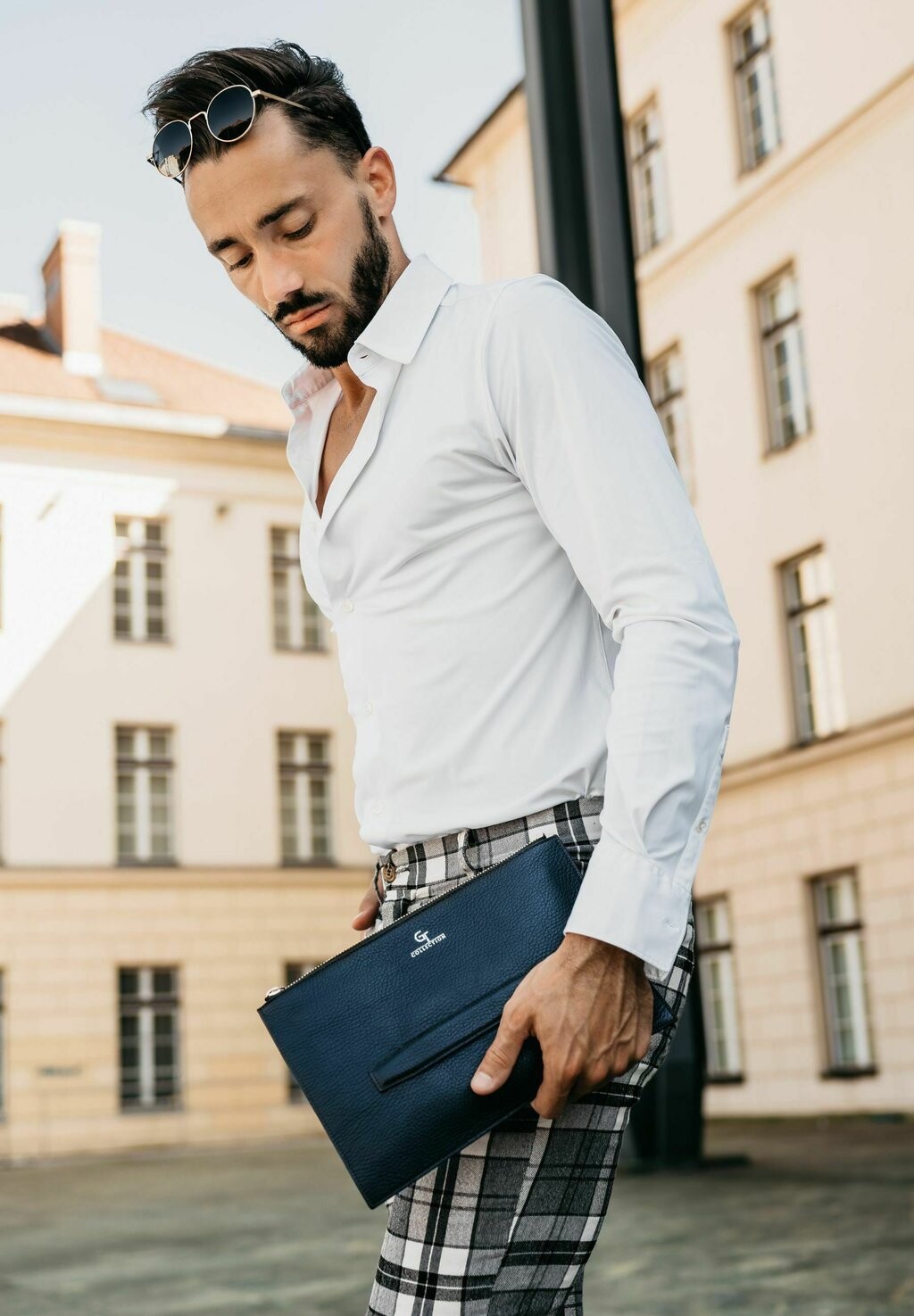 

Сумка GRAIN PURSE WITH HANDLE GT collection, цвет blue