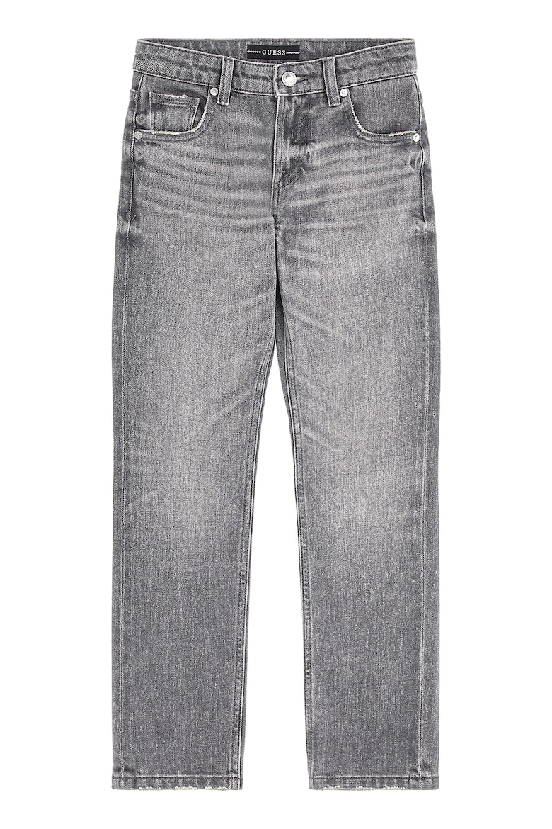 Узкие джинсы с потертым эффектом Guess, серый