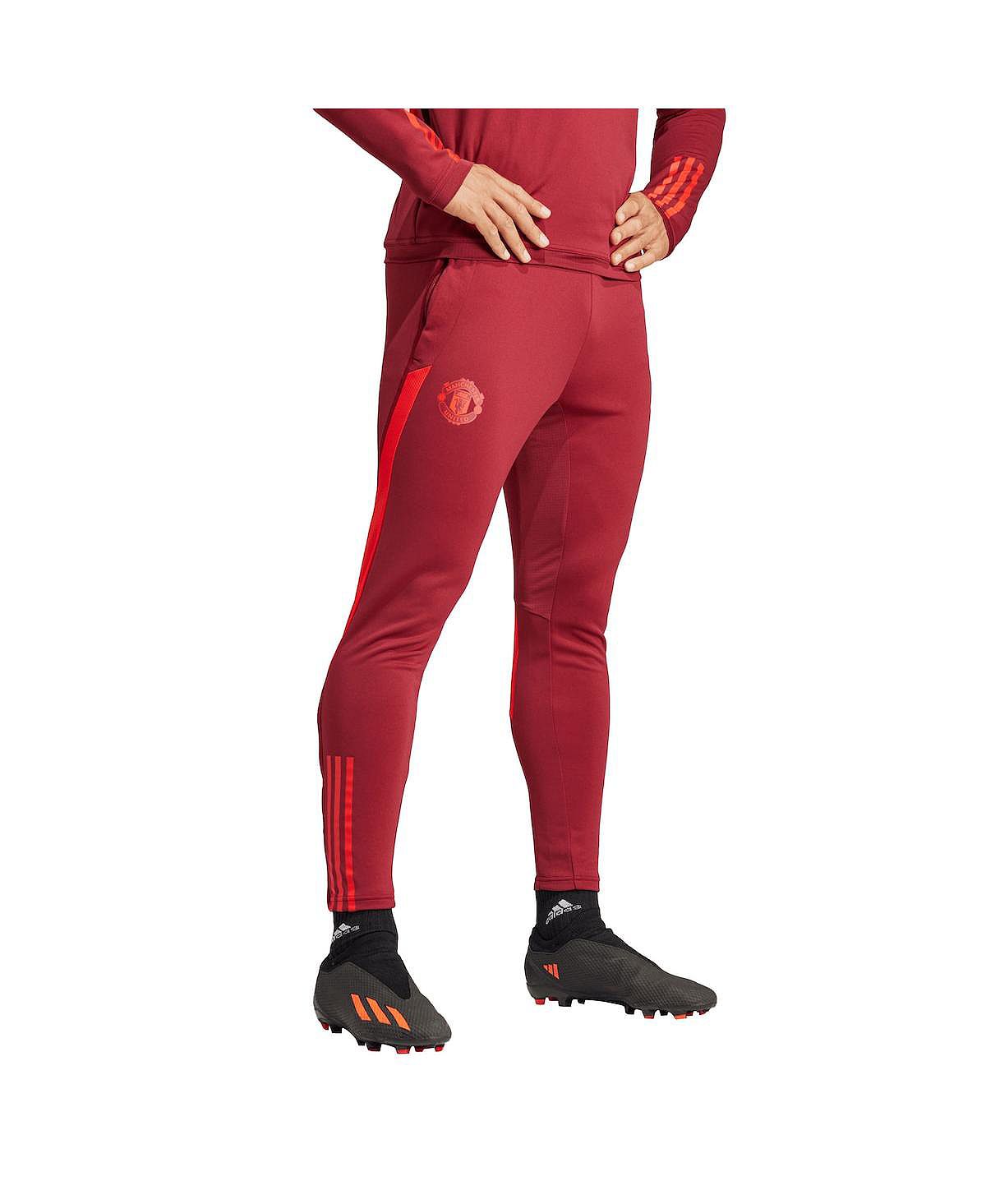 Мужские красные тренировочные брюки AEROREADY Манчестер Юнайтед 2023/24 adidas футбольная форма детская манчестер юнайтед роналду 7 manchester united ronaldo бело черная