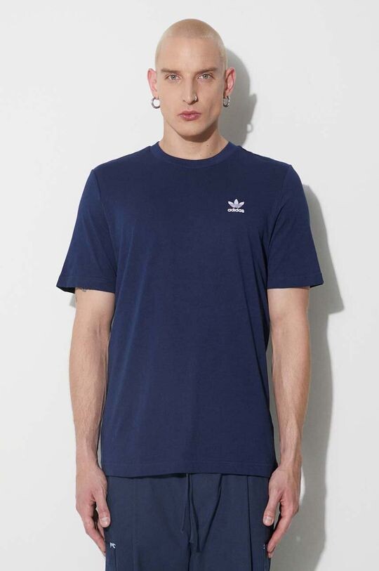

Хлопковая футболка adidas Originals, темно-синий