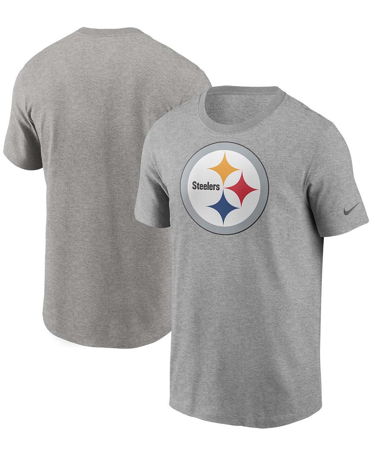 Мужская серая футболка с логотипом Pittsburgh Steelers Primary Logo Nike